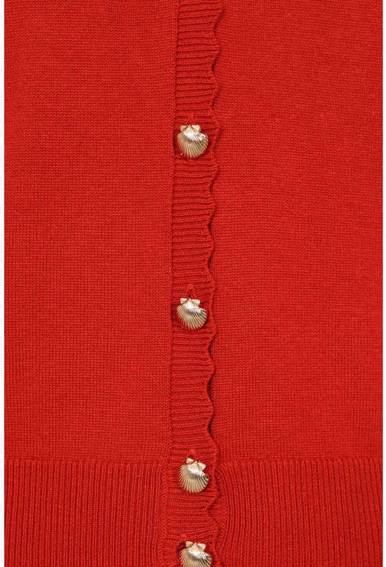 Banned - Cardigan festonné Thelma - XL - Rouge