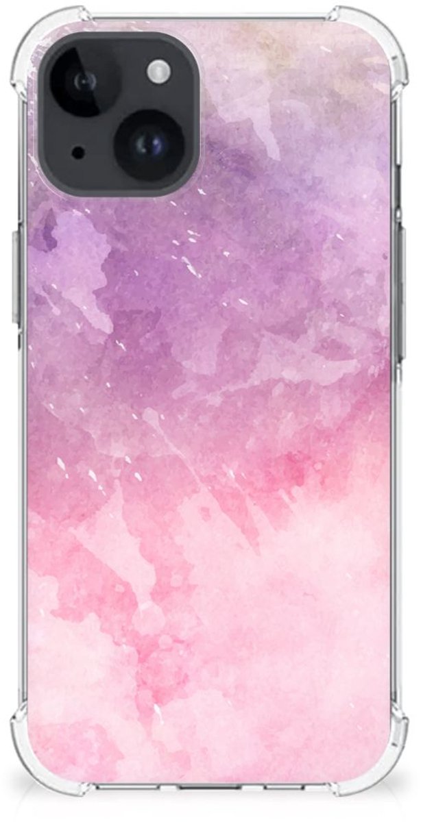Back Cover voor Back Cover iPhone 15 Plus Pink Purple Paint