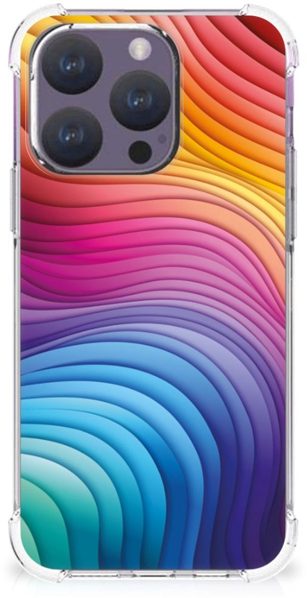 Shockproof Case voor iPhone 15 Pro Regenboog
