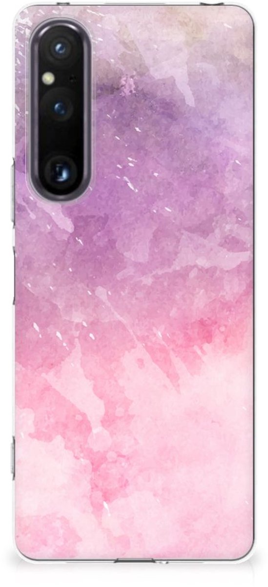 Hoesje maken Sony Xperia 1 V Pink Purple Paint