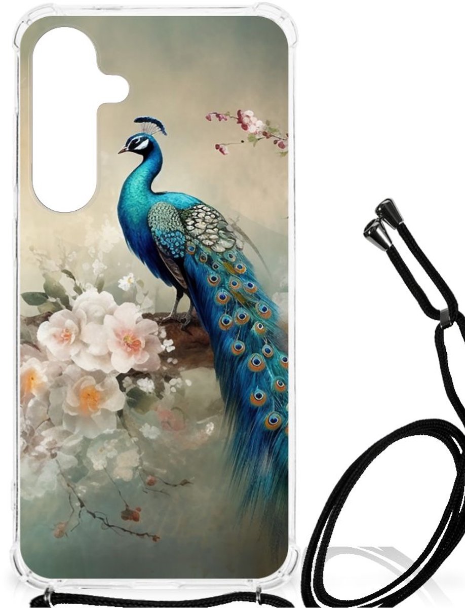 Case Anti-shock voor Samsung Galaxy S24 Plus Vintage Pauwen