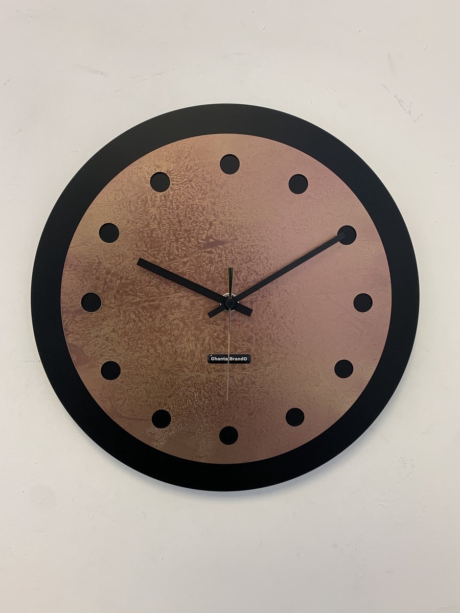 MOSACLOCK COPPER LABEL Wandklok Modern Industrieel Design