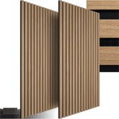 tectake® Set de 2 panneaux acoustiques Sonic Wall bois clair, Chêne Sonoma - Panneau insonorisant - Isolation phonique