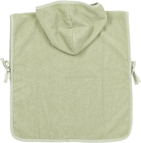 Meyco Baby Popcorn badponcho - soft olive - 1-3 jaar van Meyco — afbeelding 2