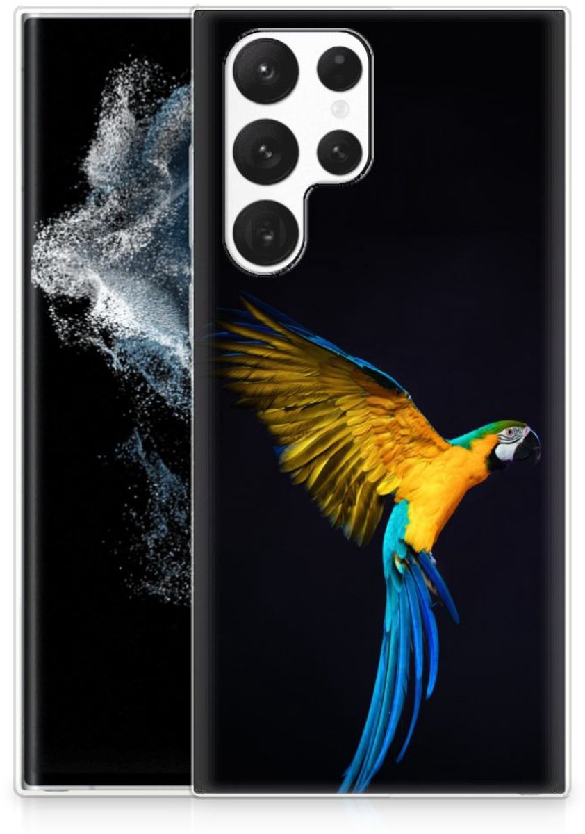Samsung Galaxy S22 Ultra TPU Hoesje Papegaai