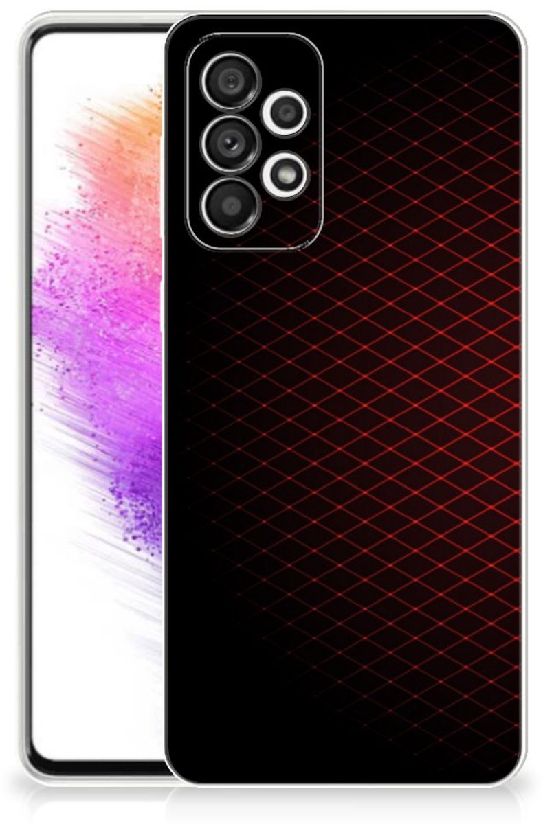 Samsung Galaxy A73 5G TPU bumper Geruit Rood
