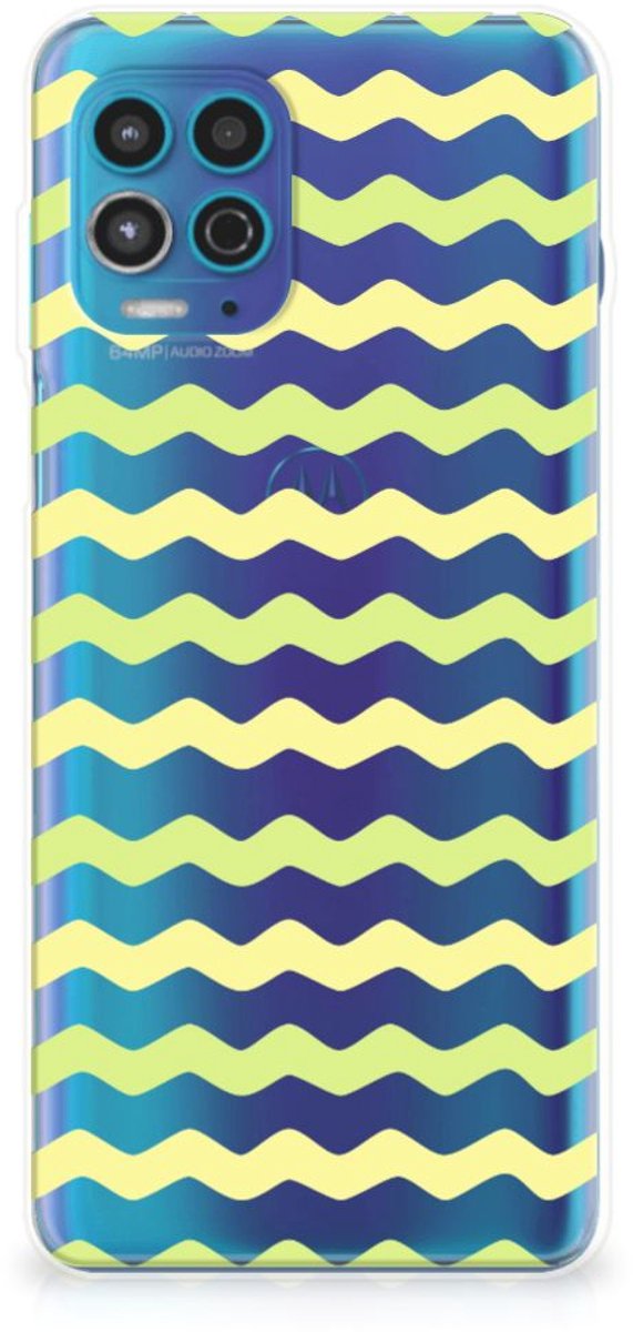 Motorola Moto G100 TPU bumper Waves Yellow