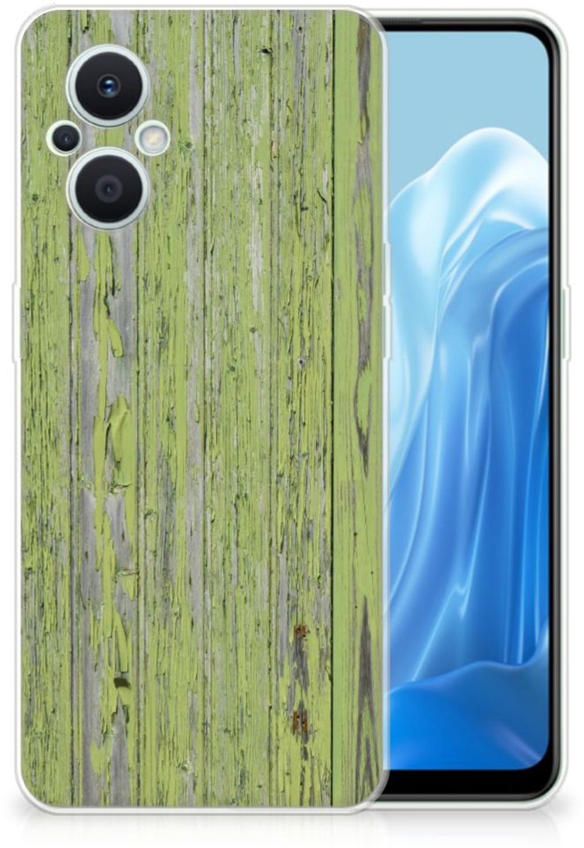 OPPO Reno8 Lite Bumper Hoesje Green Wood