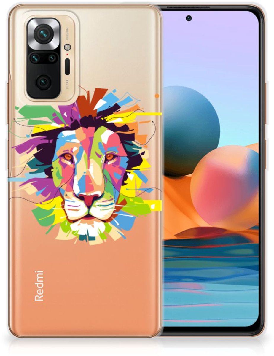 Xiaomi Redmi Note 10 Pro Telefoonhoesje met Naam Lion Color