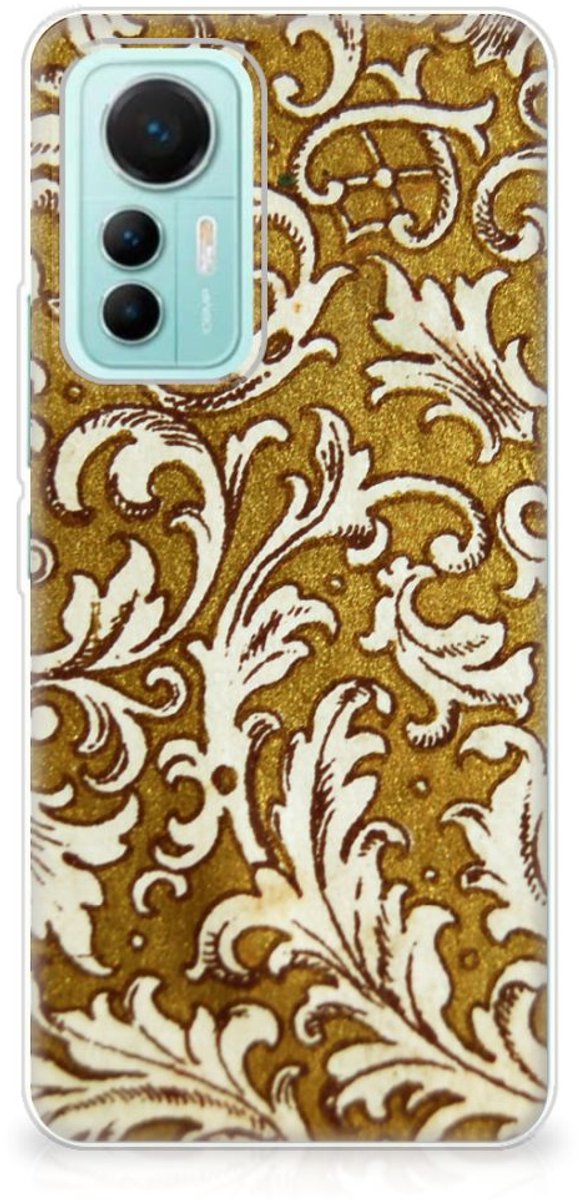 Back Cover voor Siliconen Hoesje Xiaomi 12 Lite Barok Goud