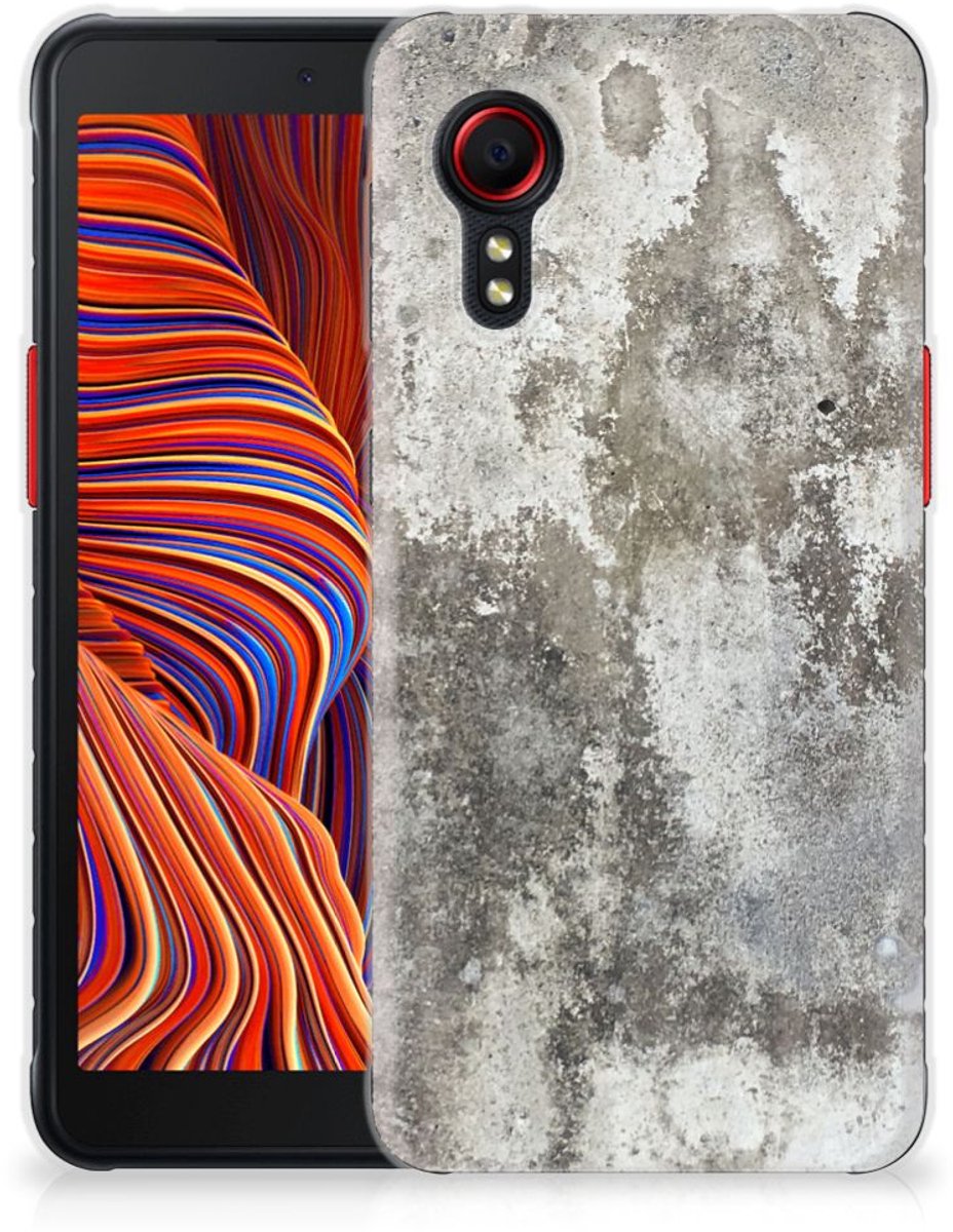 Samsung Galaxy Xcover 5 TPU Siliconen Hoesje Beton Print