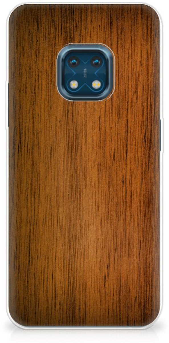 Nokia XR20 Bumper Hoesje Donker Hout