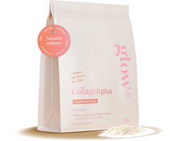 Glow25® collageen poeder plus [450g] | met vitamine C, zink en biotine | hoogwaardig collageenhydrolysaat | peptiden type 1 en 3 | perfecte oplosbaarheid