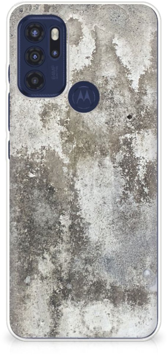 Motorola Moto G60s TPU Siliconen Hoesje Beton Print