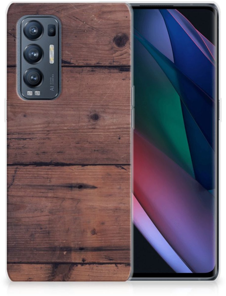 OPPO Find X3 Neo Bumper Hoesje Old Wood