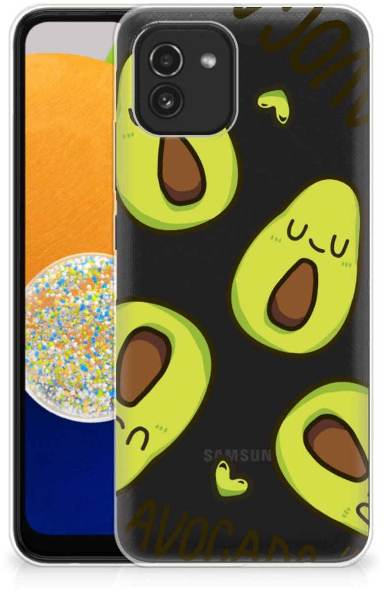 Samsung Galaxy A03 Telefoonhoesje met Naam Avocado Singing