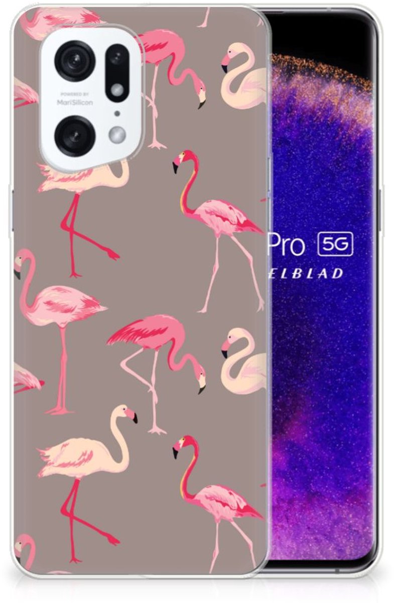 OPPO Find X5 Pro TPU Hoesje Flamingo