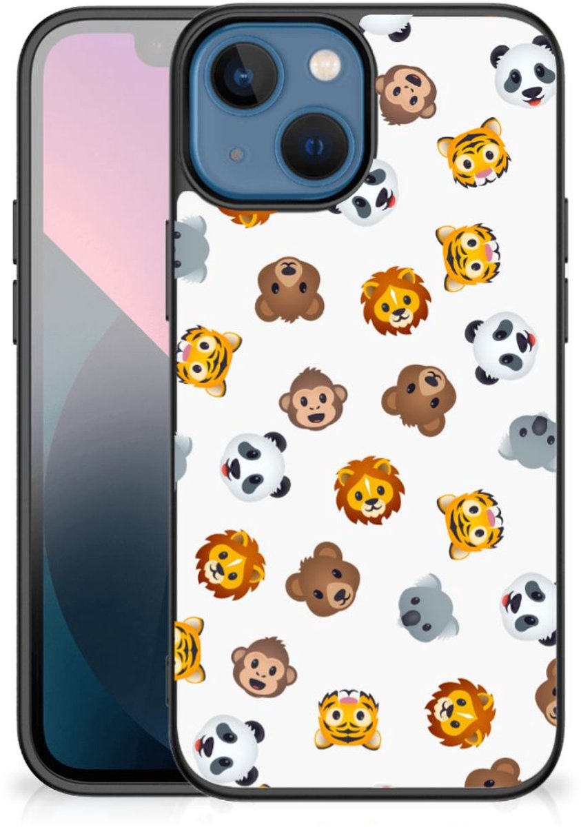 Back Case voor Apple iPhone 13 mini Dieren Emojis