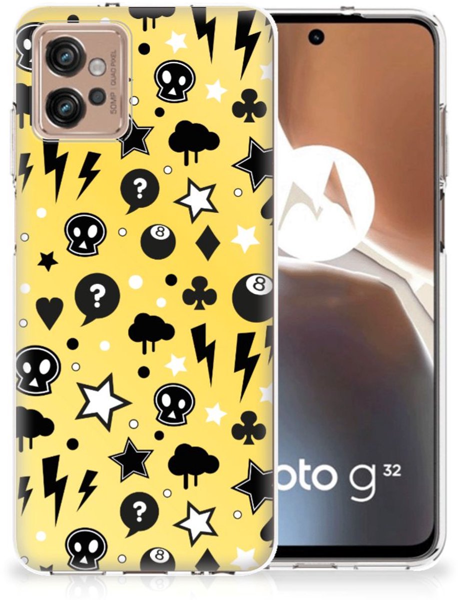 Silicone Back Case Motorola Moto G32 Punk Geel
