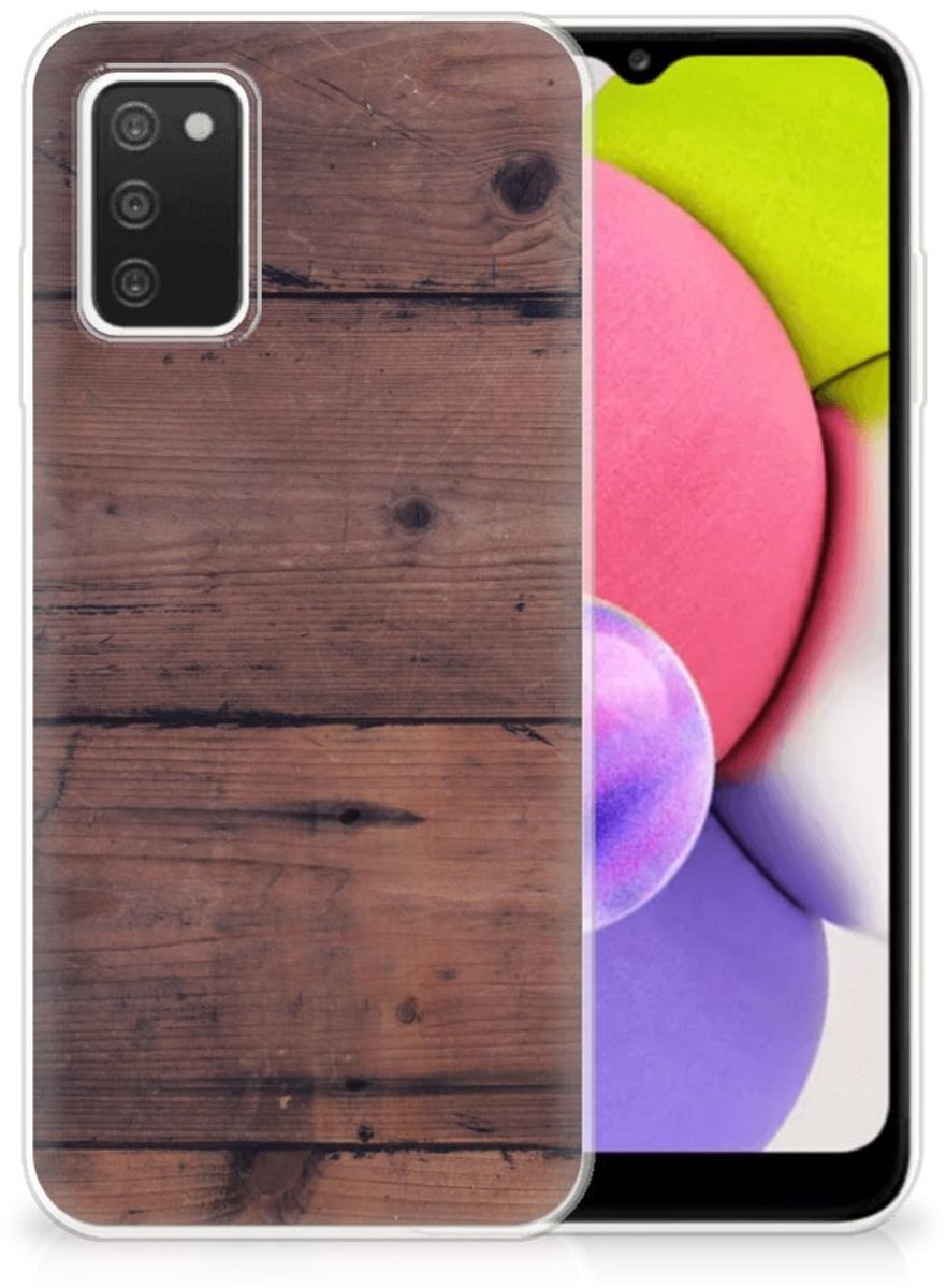 Samsung Galaxy A03S Bumper Hoesje Old Wood