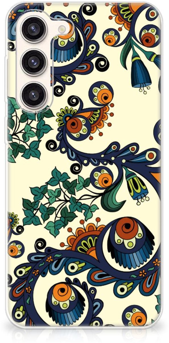 Siliconen Hoesje Samsung Galaxy S23 Plus Barok Flower