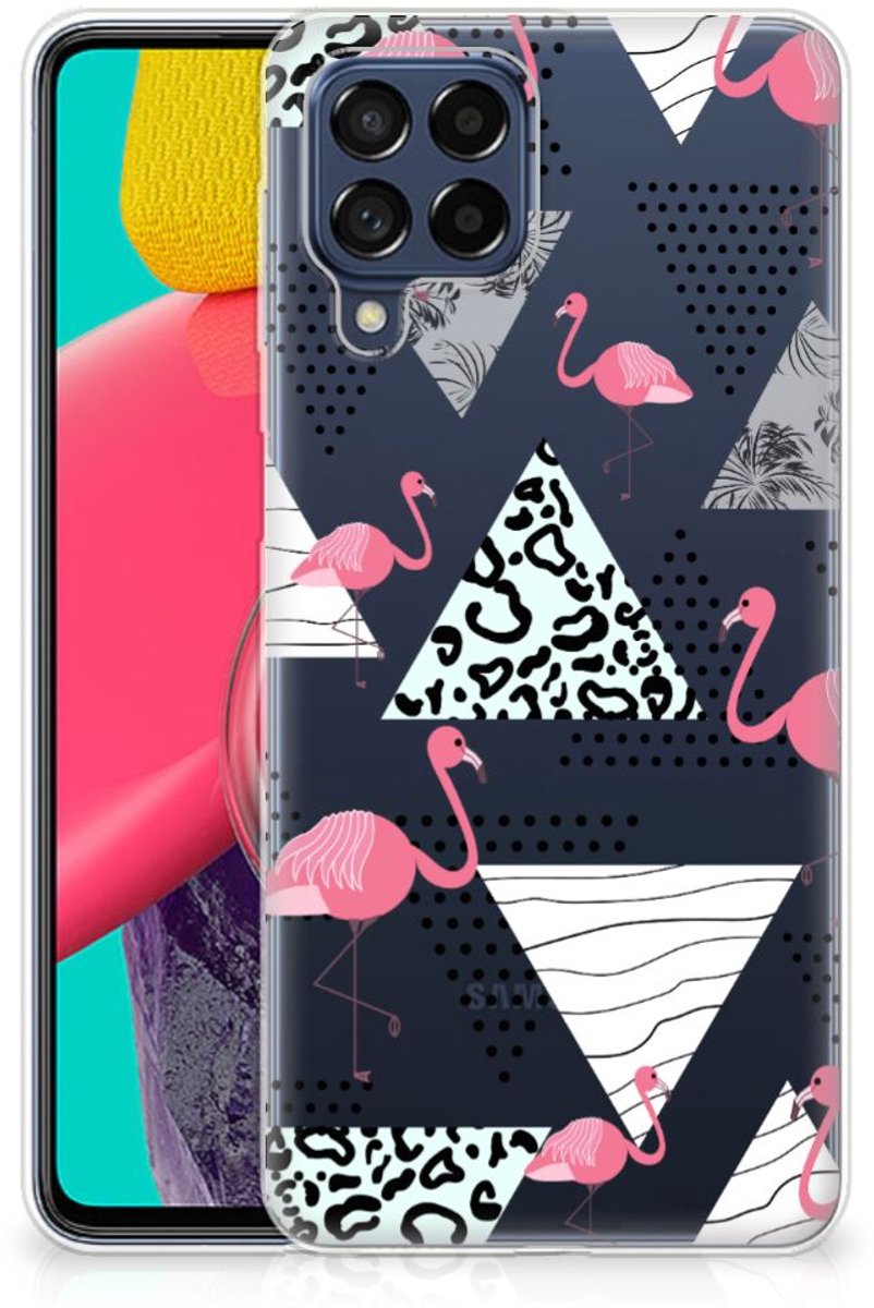 Samsung Galaxy M53 TPU Hoesje Flamingo Triangle