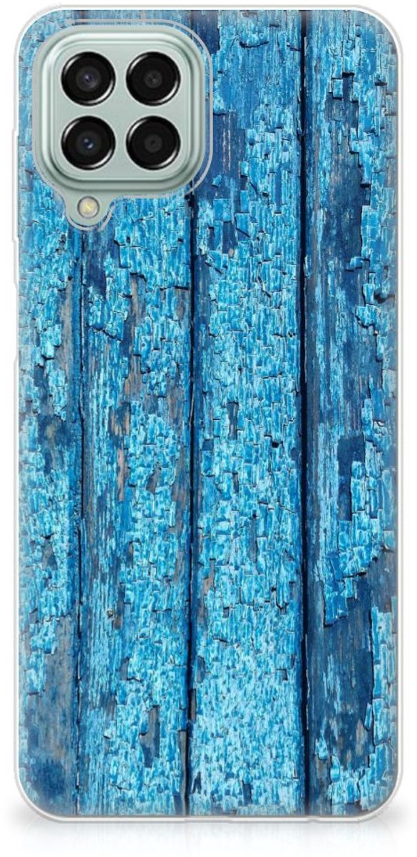 Samsung Galaxy M33 Bumper Hoesje Wood Blue
