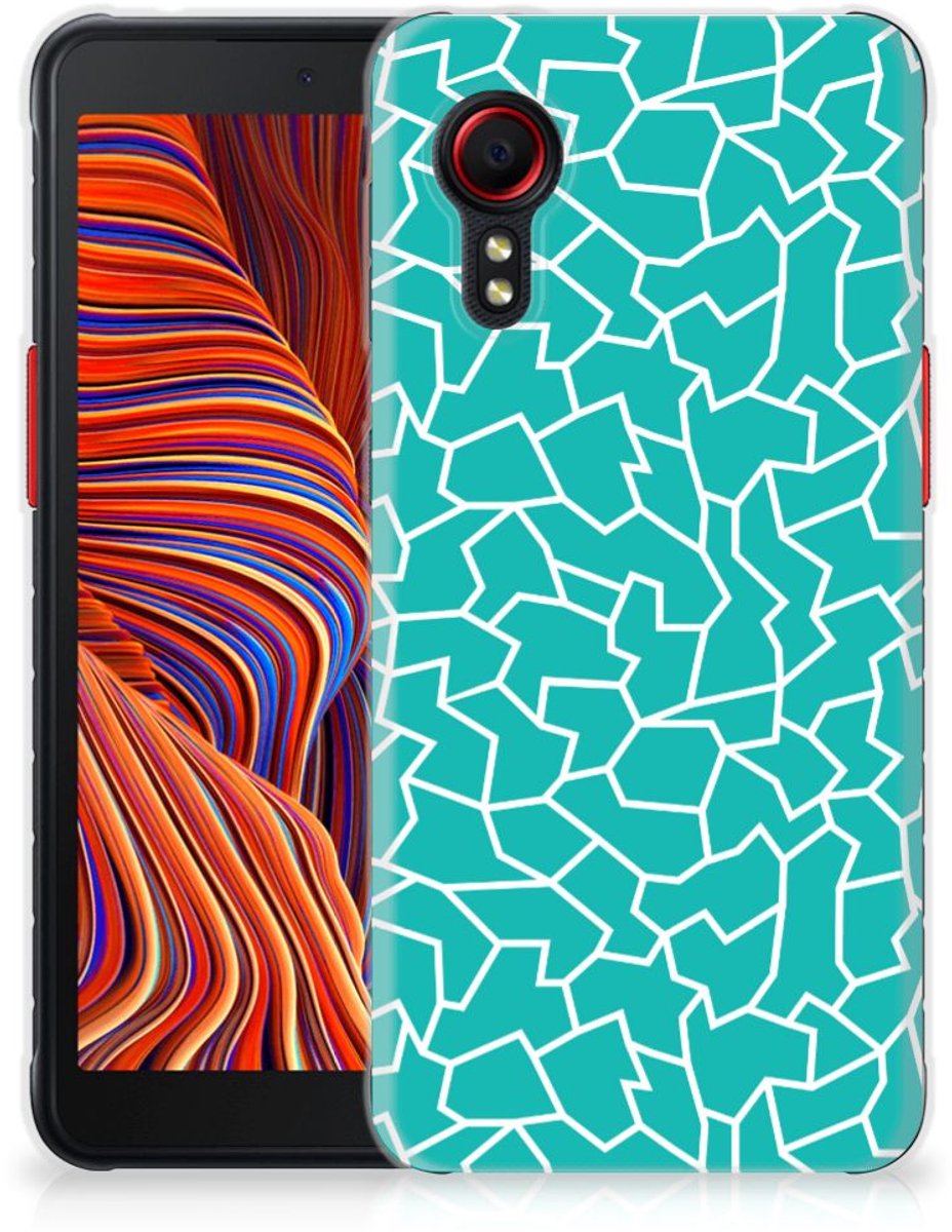 Samsung Galaxy Xcover 5 Hoesje maken Cracks Blue