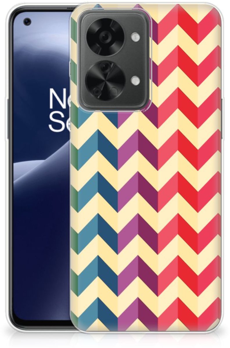 OnePlus Nord 2T TPU bumper Zigzag Multi Color