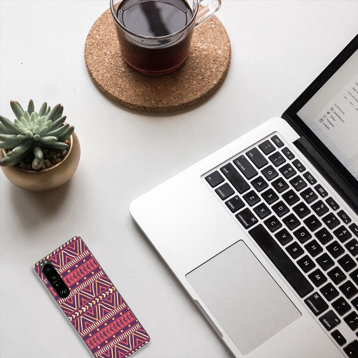 TPU Hoesje voor Sony Xperia 1 III TPU bumper Aztec Paars