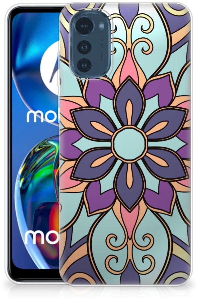 Motorola Moto E32/E32s TPU Case Purple Flower