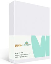 Hoeslaken 90x200 Katoen - Jersey - Plus de couleurs - Sans repassage - Longue durée de vie - Wit