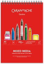 Caran d'Ache Bloc de papier technique mixte avec reliure à anneaux A5 20 feuilles