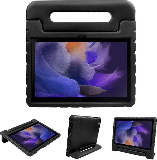 imoshion Tablet Hoes Kinderen- Geschikt voor Samsung Galaxy Tab A8 (2021/2022) - Kinderhoes - Kidsproof Backcover met handvat - Zwart