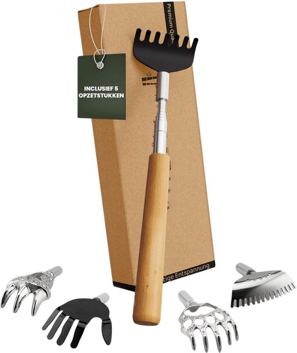 Goedkoopste Rugkrabber - Uitschuifbare Verstelbare Rugkrabber van Bamboo - Bamboo Rugmassage en Anti-Jeuk Tool - Perfect Voor Douche en Relaxatie