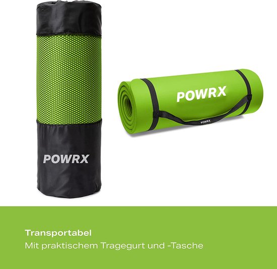 MSPORTS gymnastiekmat Premium incl. draagriem oefenposter