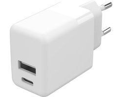 imoshion USB C / USB A Adapter 20W - Oplader - Snellader - USB C Lader - Universeel - Wit