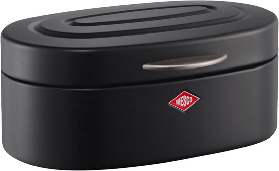 WESCO Single Elly Broodtrommel | 8,5 Liter | Metaal - Matzwart | Broodbewaardoos