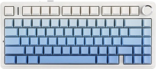 Clavier Mécanique Sans Fil EPOMAKER Aula F75 ISO-FR - AZERTY 75%, Bouton Rotatif, RVB, Hot-swap, Bluetooth/2.4Ghz
