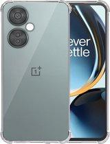 Telefoonhoesje Geschikt voor OnePlus Nord CE 3 Lite Transparant - Shockproof TPU Siliconen Case met Stootrand Doorzichtig - Smartphonica geschikt voor OnePlus Nord CE 3 Lite