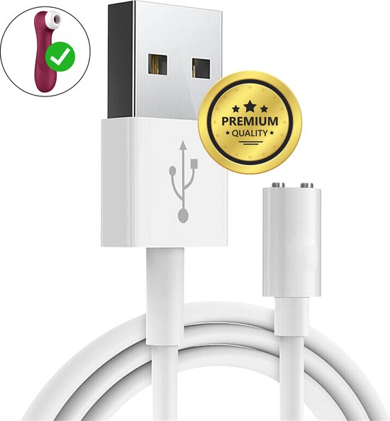 Satisfyer - magnetische USB-oplaadkabel - 2 stuks (wit) | Se