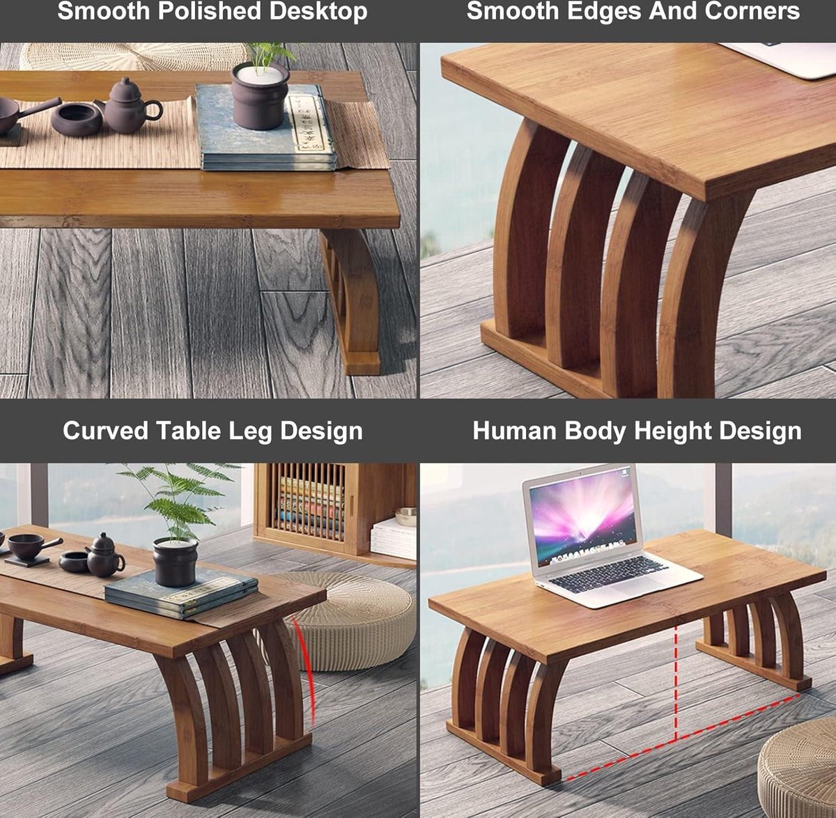 Multifunctionele Japanse-stijl Vloer-zittende Tafel, Veelzijdige Massief Houten Vouwtafel, Tatami Salontafel, Kleine Theetafel Voor Vloer Zitten Multifunctionele Japanse-stijl Vloer-zittende Tafel, Veelzijdige Massief Houten Vouwtafel, Tatami Salontafel, Kleine Theetafel Voor Vloer Zitten