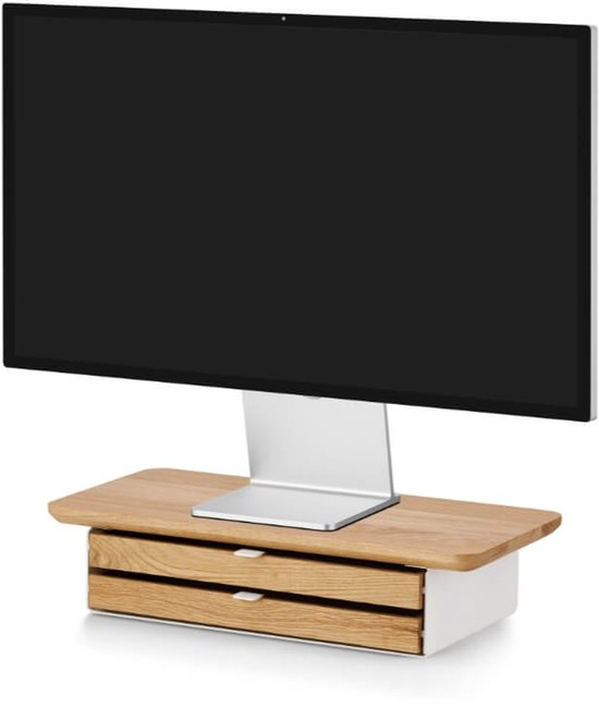 Monitor Table Compact Desk Shelf Mini - Monitor Stand with Drawer | bol