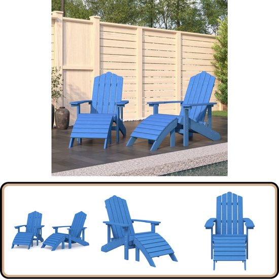 COSTWAY Adirondack Stoel met bekerhouder, weerbestendige tuinstoel, tuinstoel van kunststof, outdoor-stoel voor tuin, terras, 170 kg draagvermogen (wit