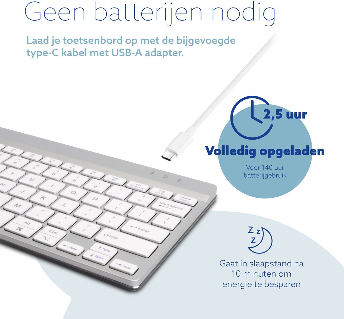 R-Go Compact Break Toetsenbord - Bluetooth thumbnail 3