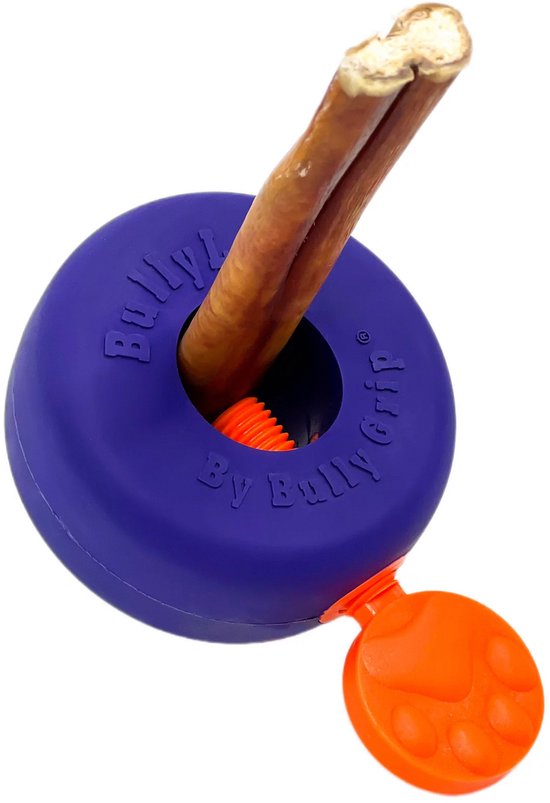 Porte-bâton Bully Grip avec verrou - Jouet pour chien - Violet, petit