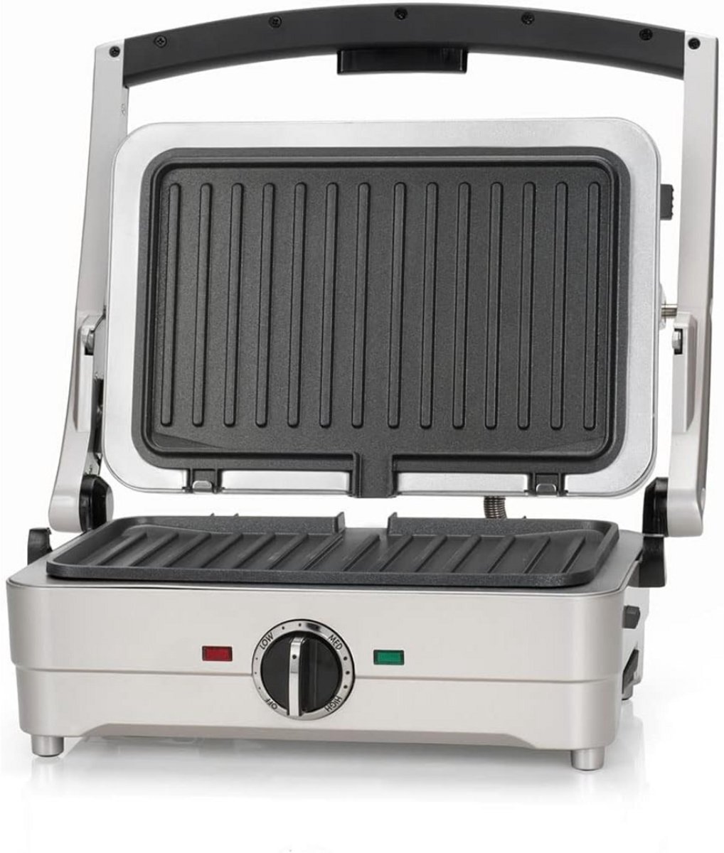 Contactgrill met uitneembare platen - Tosti ijzer - Panini Grill - Grill - Contactgrill - Uitneembare platen - Makkelijk schoon te maken - Grill appartaat - Verschillende progamma's