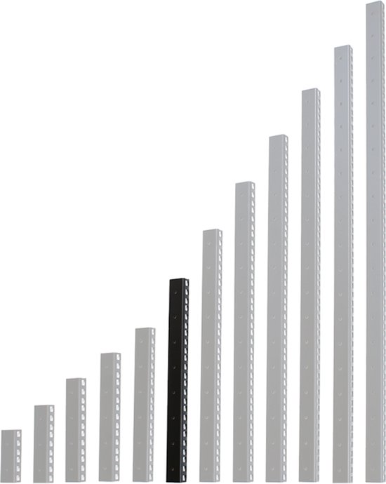 Profilé de rack Penn Elcom RG-6135-08 8U, perforé de part en part, acier, simple