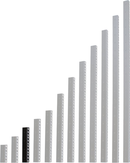 Profilé de rack Penn Elcom RG-6135-04 4 U, perforé de part en part, acier, simple