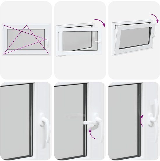 vidaXL - Fenêtre de cave - "RISOR" - 90x60 - cm - oscillo-battante-1/2 - DIN - gauche - anthracite
